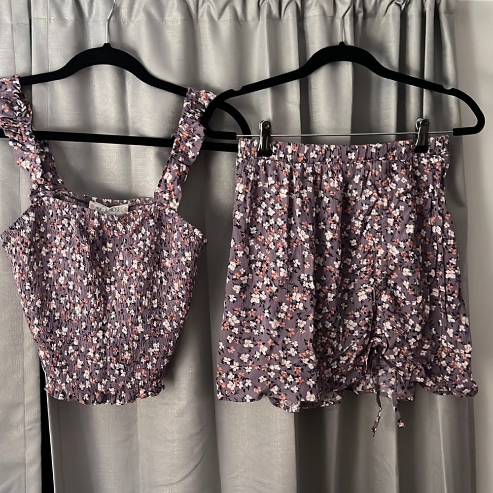 2 piece tank top and skirt set